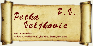 Petka Veljković vizit kartica